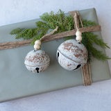 SET/ 2 IRON SLEIGH BELL ORNAMENTS