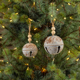 SET/ 2 IRON SLEIGH BELL ORNAMENTS